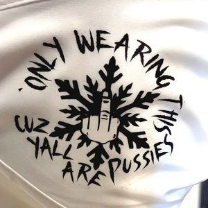 Frick Joe Biden Mask "I'm only wearing this cuz y'all are pussies" (#FJB, FJB)